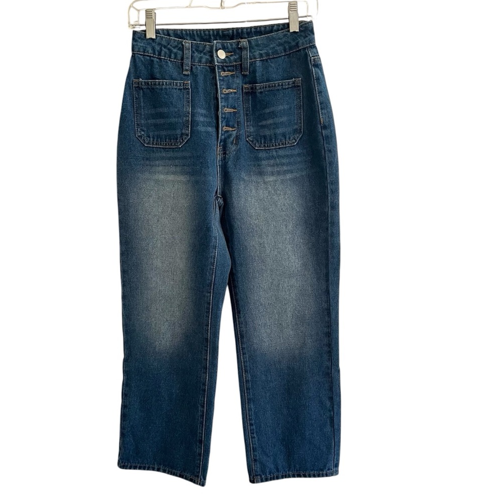 Women’s Jeans Sz25/S Shein Button Fly Straight Leg